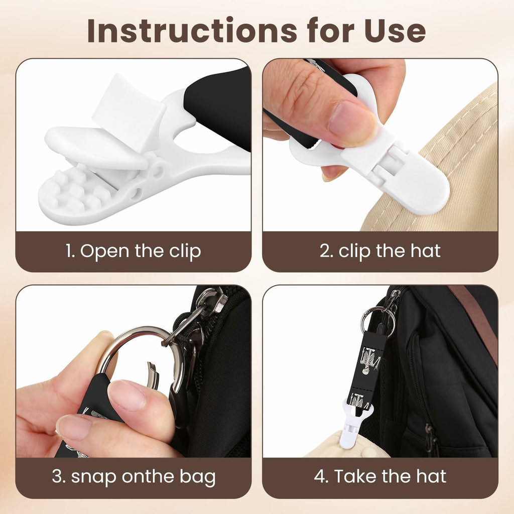 dcdcee Hat Clip Travel Accessory for Bags Backpacks Luggage Skull 1