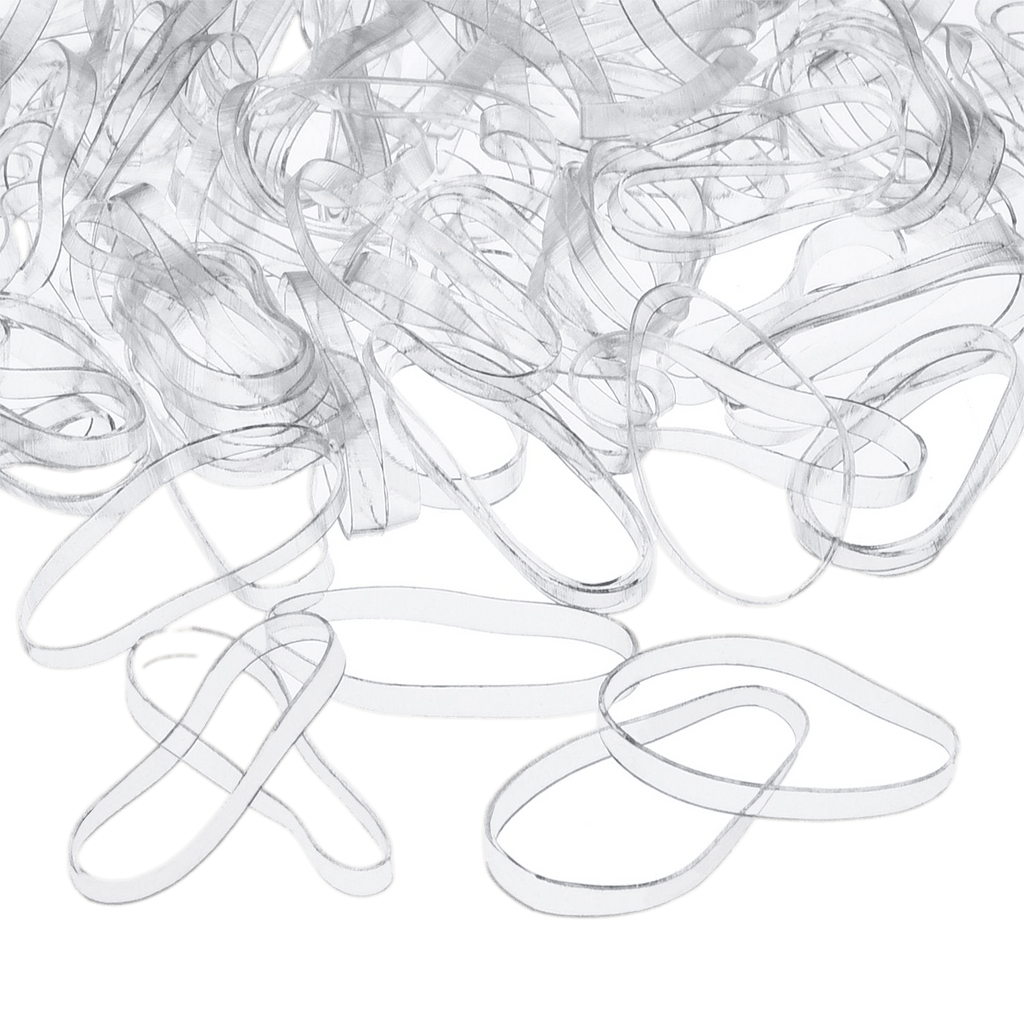 LQQKS Elastic Rubber Band 300 pcs  -Clear
