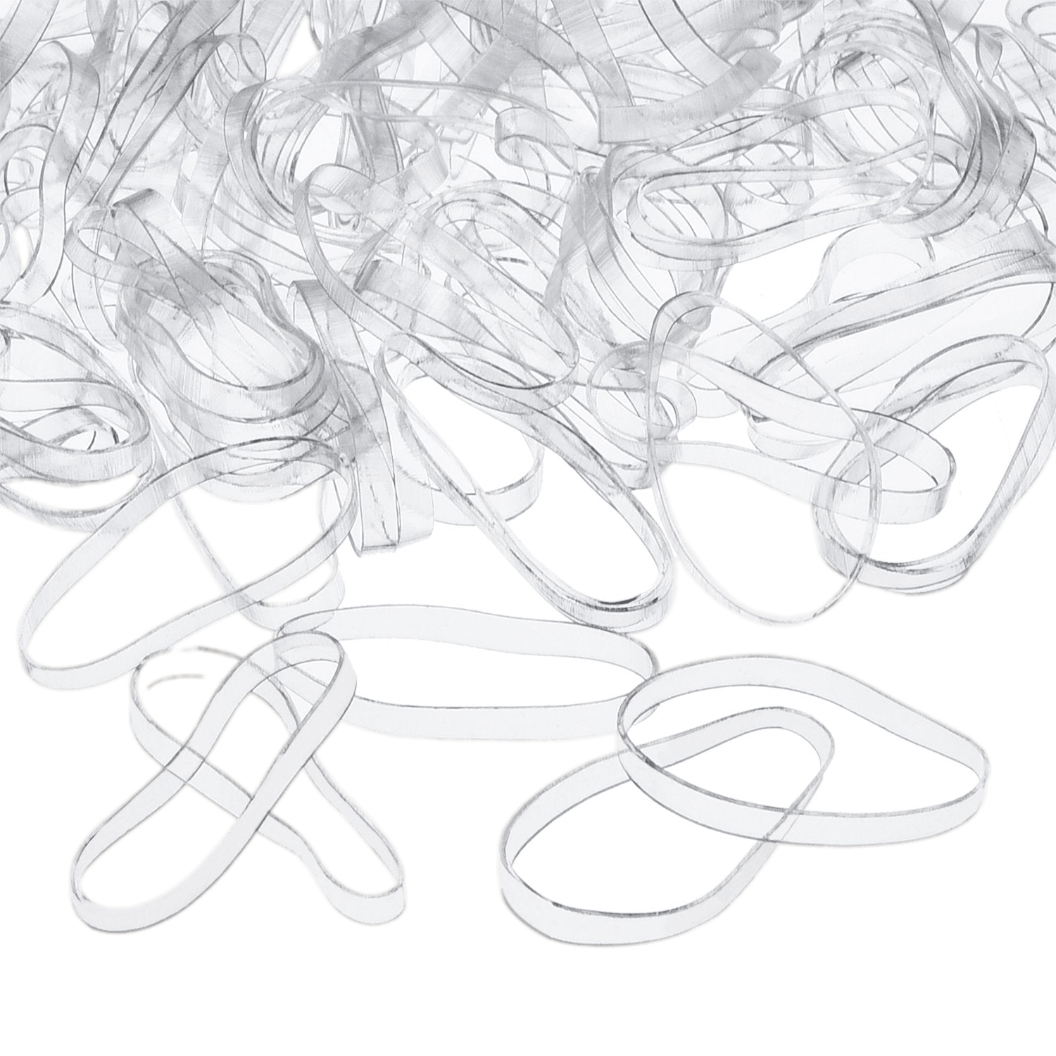 LQQKS Elastic Rubber Band 300 pcs  -Clear