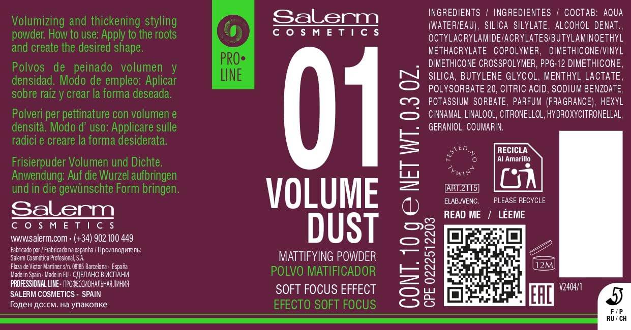 SALERM - Hair Styling Powder Volume Dust 01 -0.3 oz