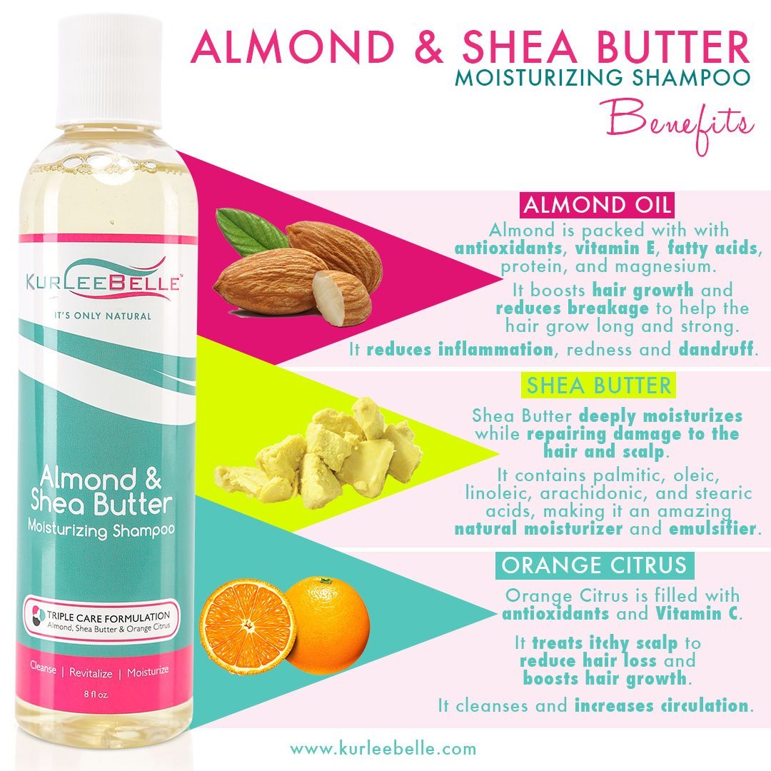 KurleeBelle Almond & Shea Butter Shampoo 8oz