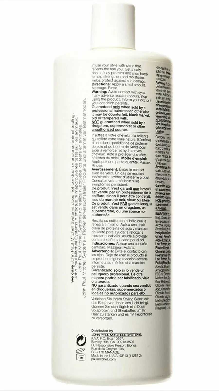 Paul Mitchell  Instant Moisture Conditioner- 33.8 oz / liter