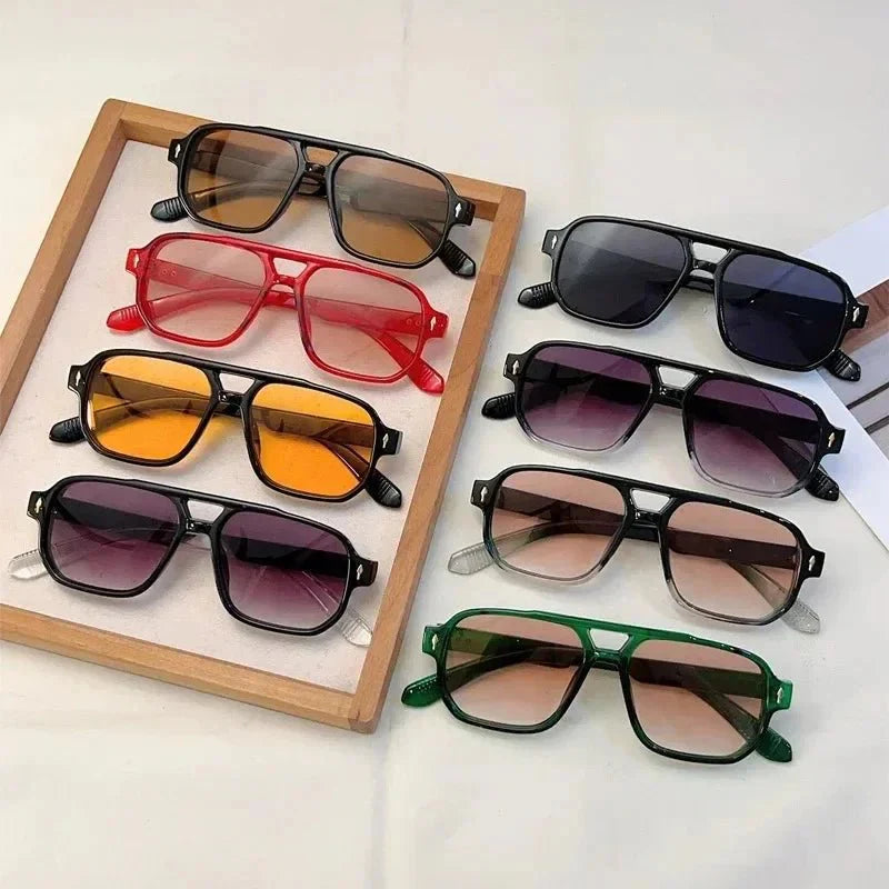Vintage Square Sunglasses | UV Protection Gradient Lenses for Women and Men