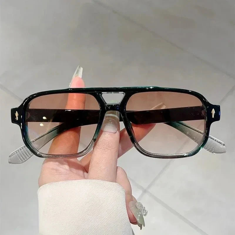 Vintage Square Sunglasses | UV Protection Gradient Lenses for Women and Men