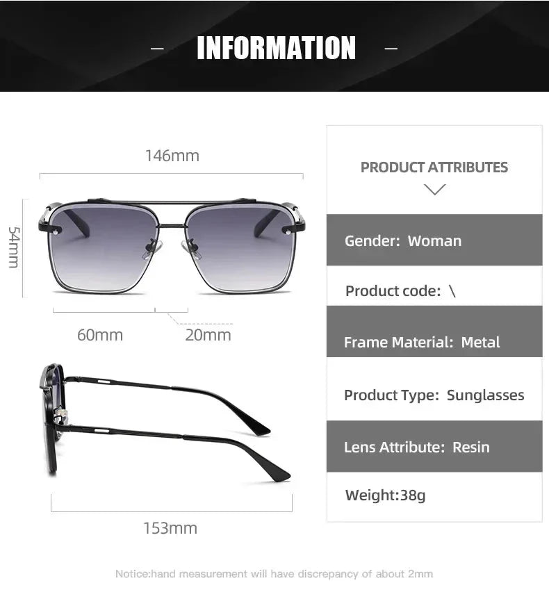 Gradient Pilot Sunglasses | Cat Eye Design with UV Protection