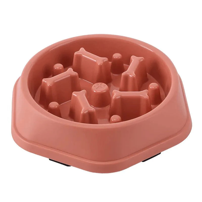 Pet Cat Dog Slow Feeder Bowl – Anti-Choking