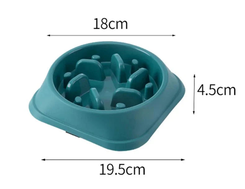 Pet Cat Dog Slow Feeder Bowl – Anti-Choking