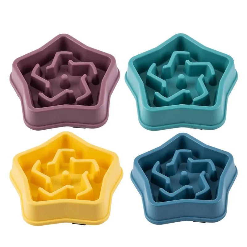 Pet Cat Dog Slow Feeder Bowl – Anti-Choking
