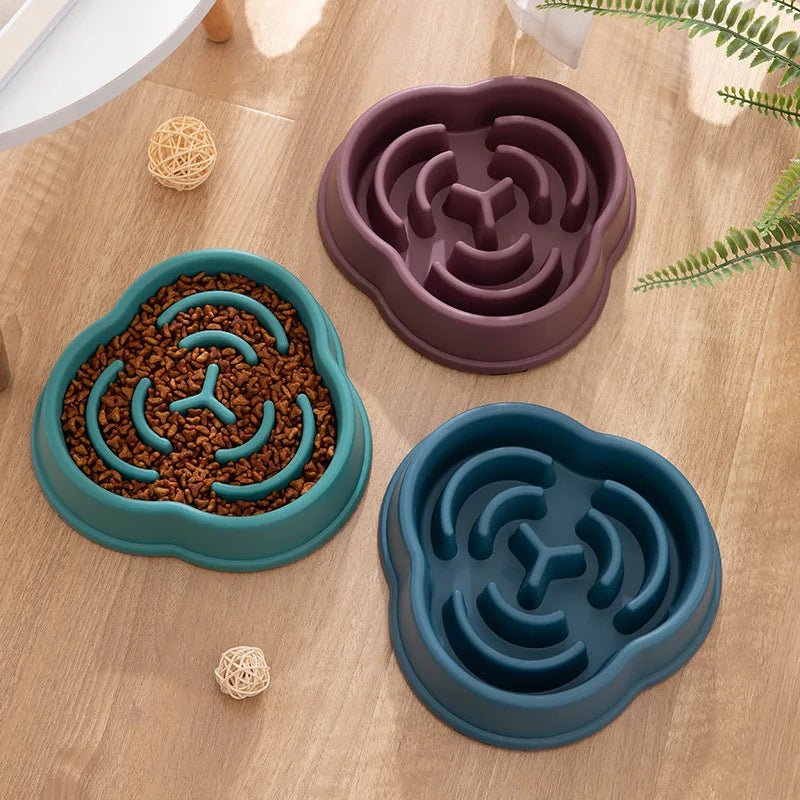 Pet Cat Dog Slow Feeder Bowl – Anti-Choking