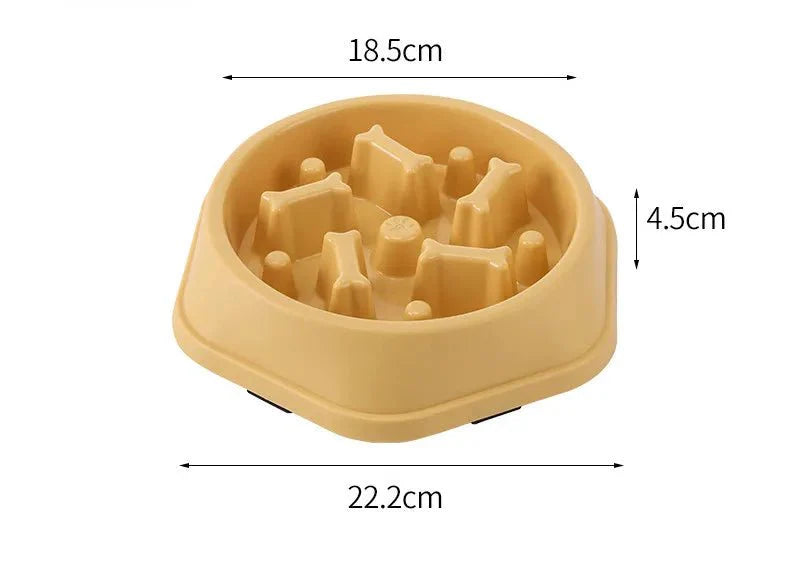 Pet Cat Dog Slow Feeder Bowl – Anti-Choking