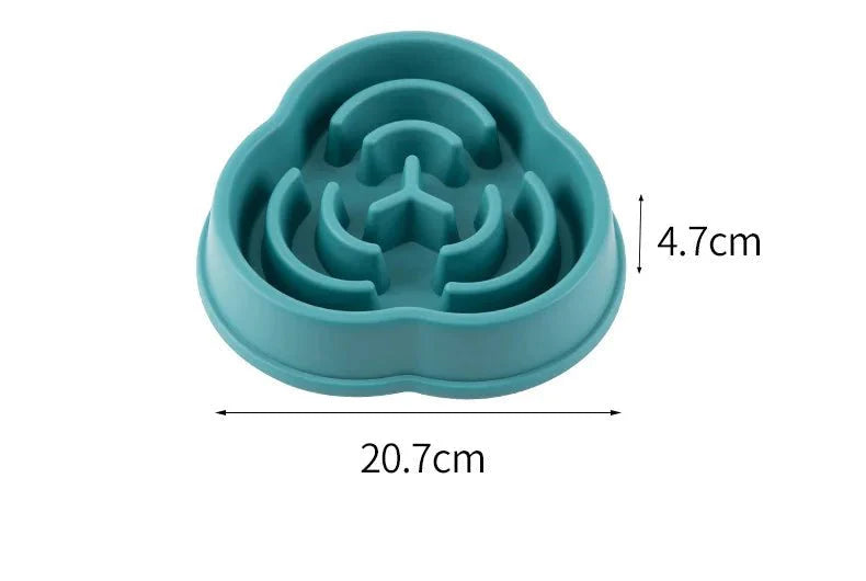 Pet Cat Dog Slow Feeder Bowl – Anti-Choking