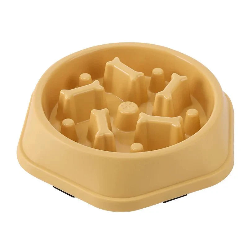 Pet Cat Dog Slow Feeder Bowl – Anti-Choking