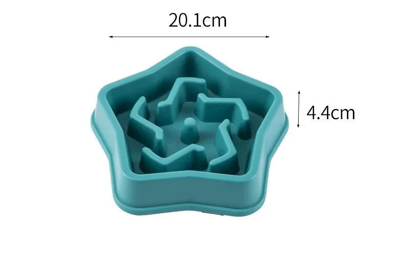 Pet Cat Dog Slow Feeder Bowl – Anti-Choking