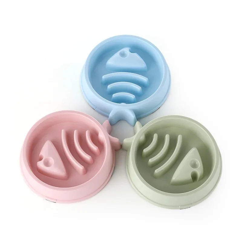Pet Cat Dog Slow Feeder Bowl – Anti-Choking