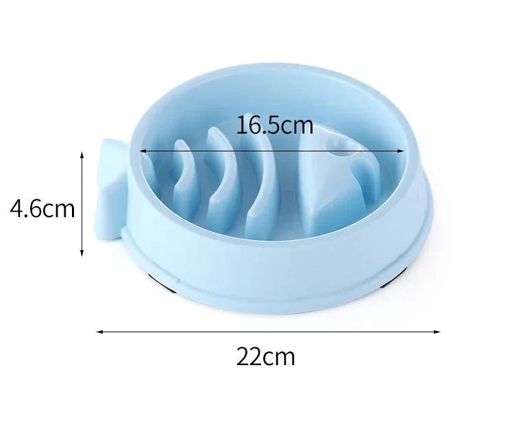Pet Cat Dog Slow Feeder Bowl – Anti-Choking
