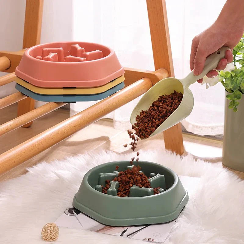 Pet Cat Dog Slow Feeder Bowl – Anti-Choking