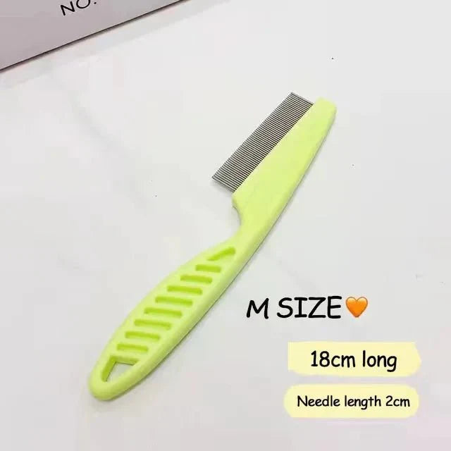 Pet Hair Shedding and Flea Comb – Stainless Steel Grooming Tool