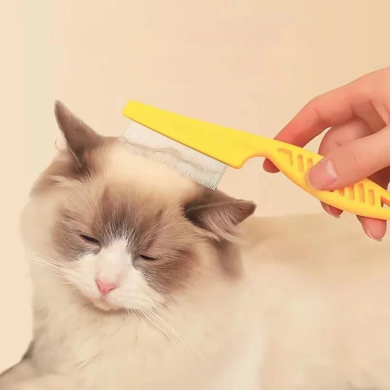 Pet Hair Shedding and Flea Comb – Stainless Steel Grooming Tool