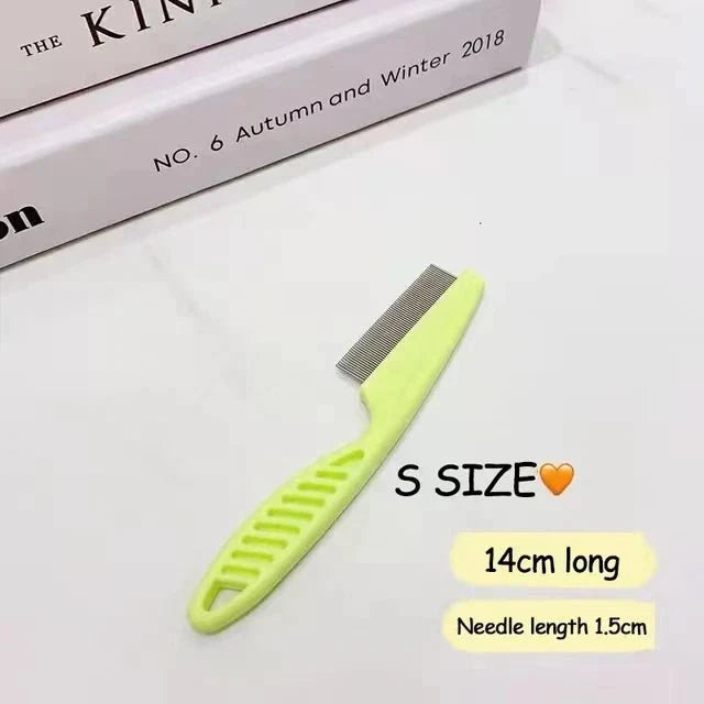 Pet Hair Shedding and Flea Comb – Stainless Steel Grooming Tool