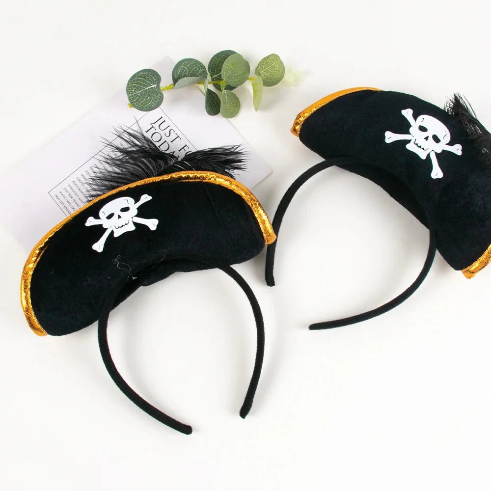 Pirate Skull Hat & Eye Patch Set – Kids Halloween Captain Costume Accessory