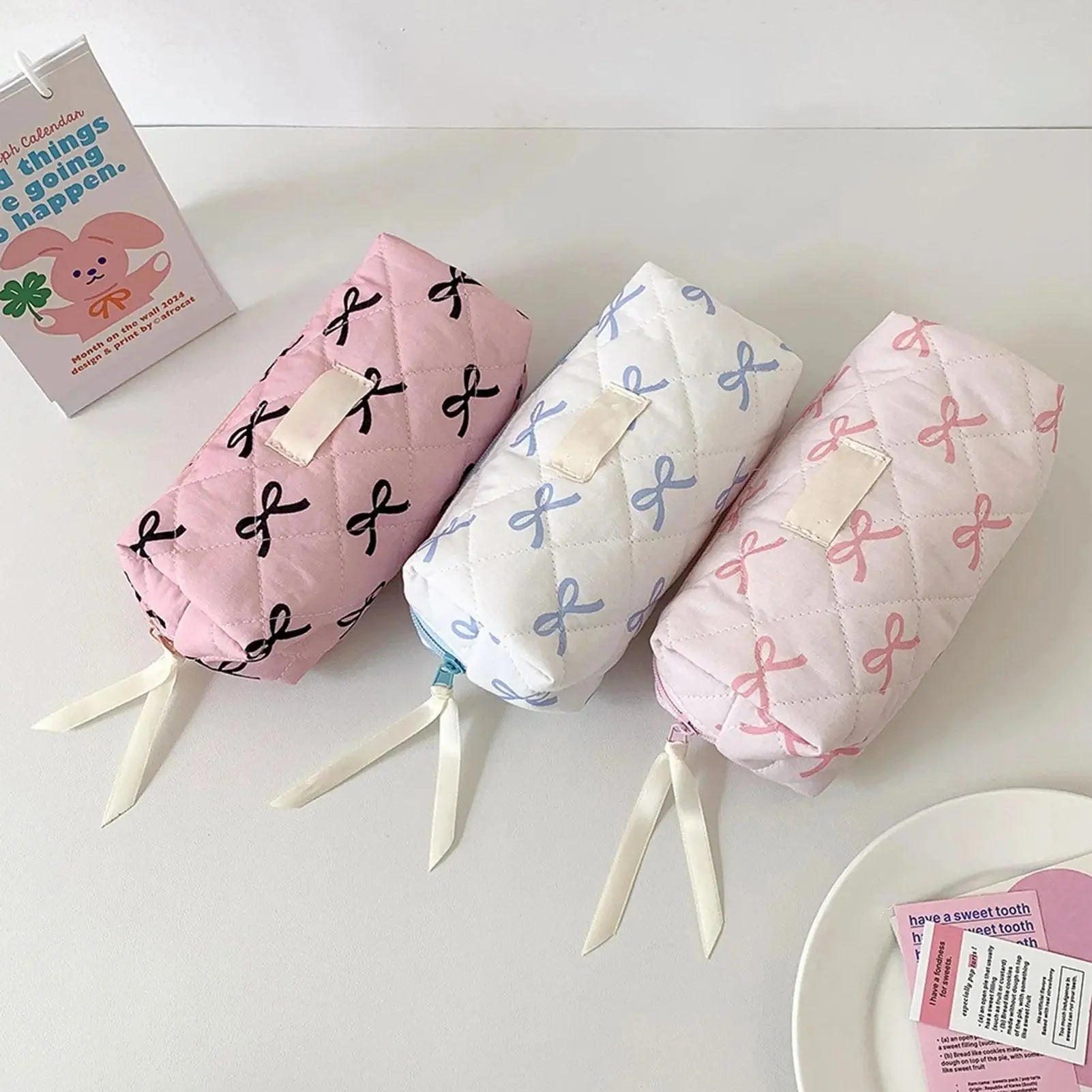 Plush Large Capacity Pencil Case | Cute Aesthetic Stationery Pouch and Cosmetic Organizer