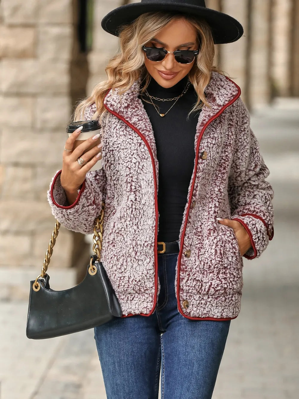 Pocketed Button Up Jacket