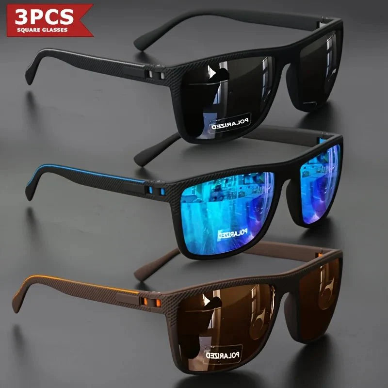 Polarized Square Sunglasses – UV protection Mirror Coated Sport Shades