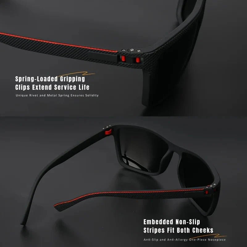Polarized Square Sunglasses – UV protection Mirror Coated Sport Shades