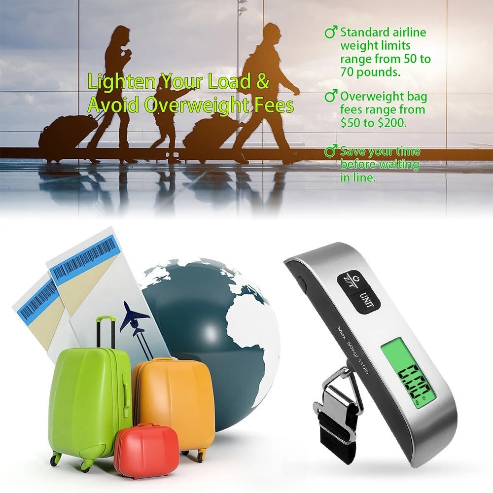 Portable Digital Hanging Scale – LCD Display Electronic Luggage Weight Balance