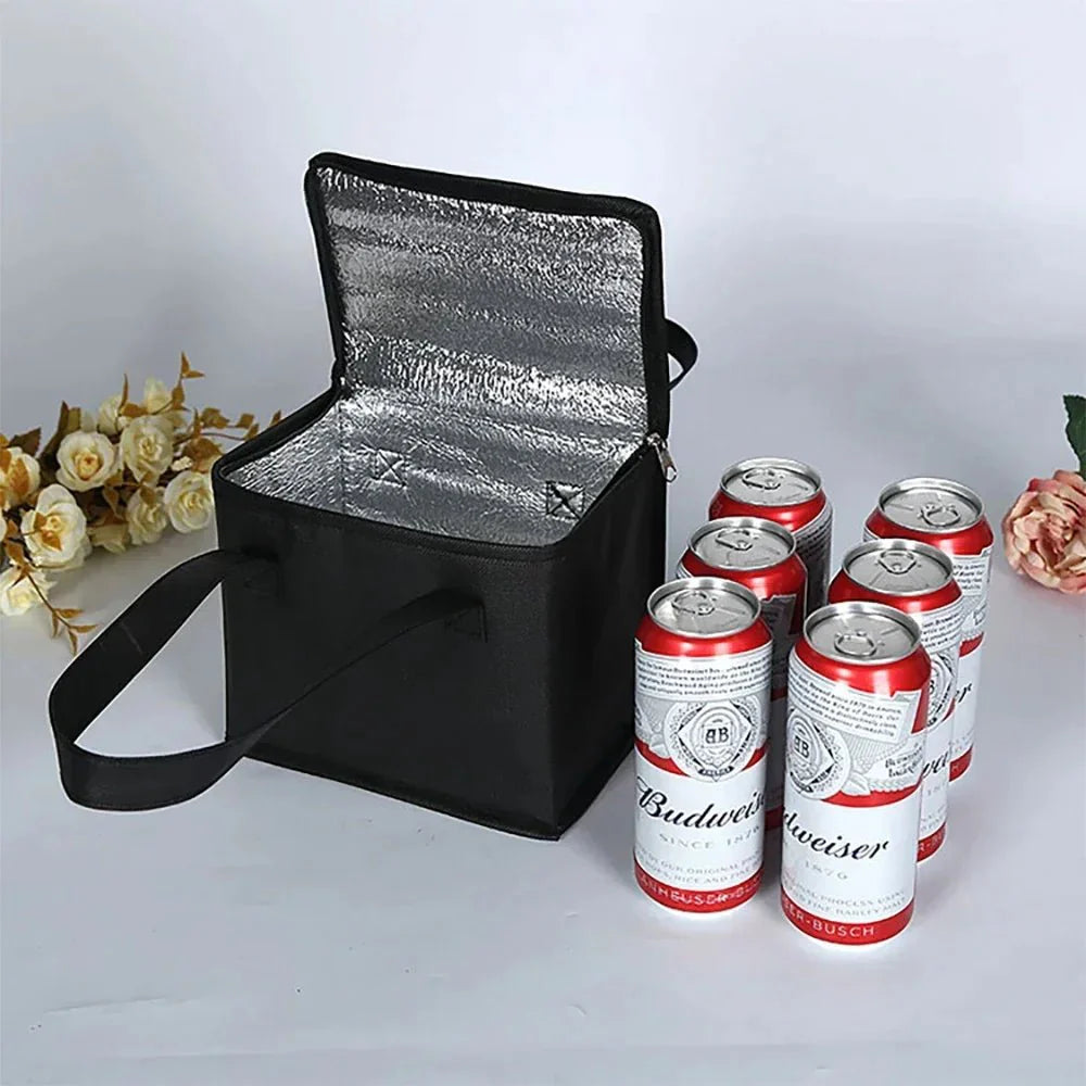 Portable Lunch Cooler Bag Folding Insulation Picnic Ice Pack
