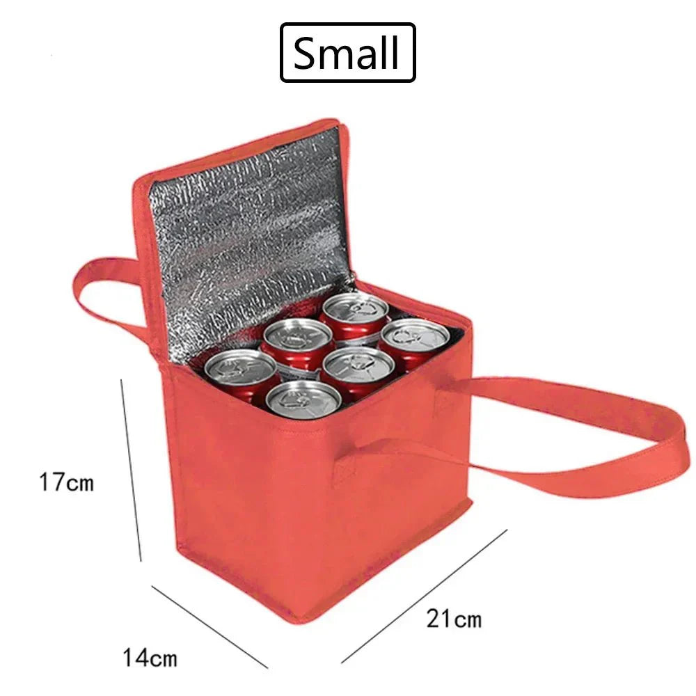 Portable Lunch Cooler Bag Folding Insulation Picnic Ice Pack