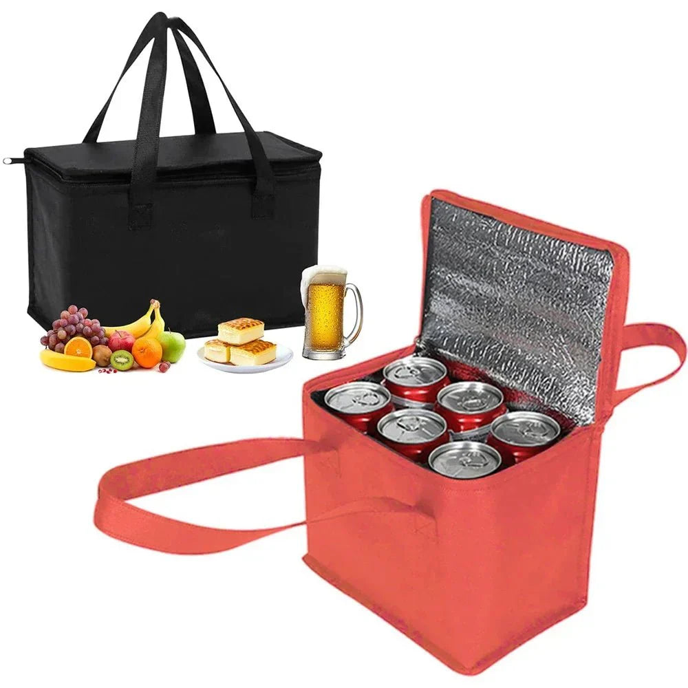 Portable Lunch Cooler Bag Folding Insulation Picnic Ice Pack