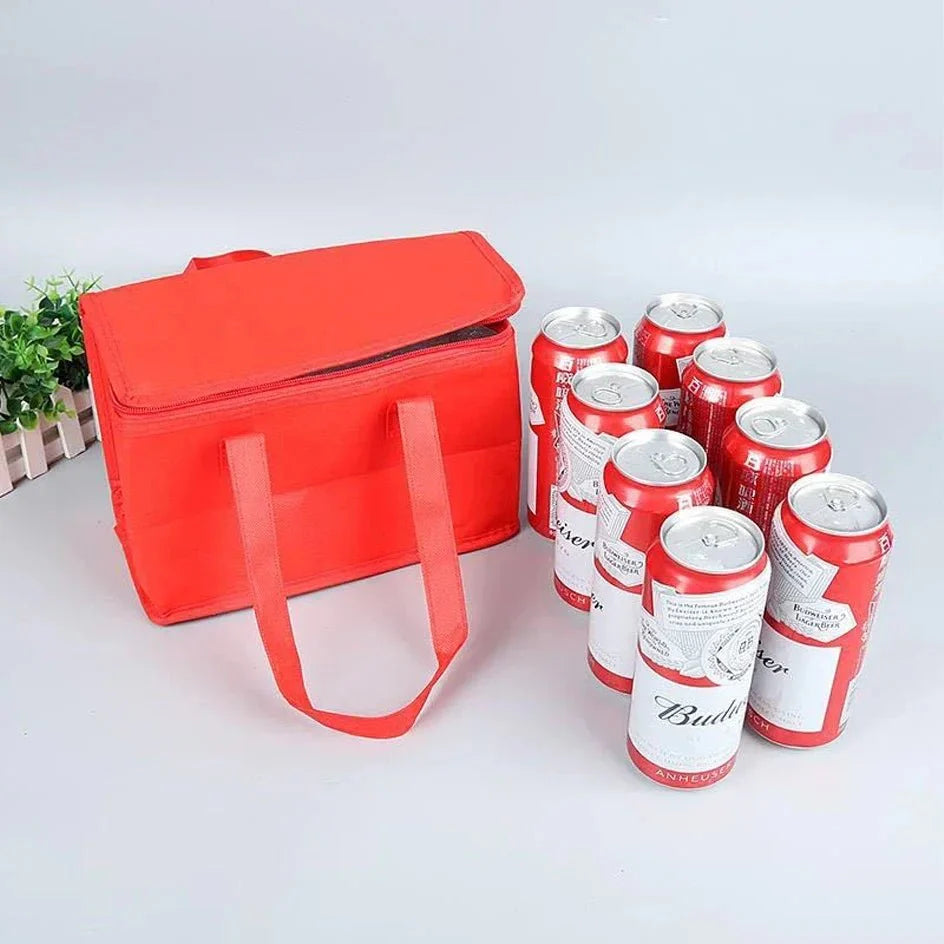 Portable Lunch Cooler Bag Folding Insulation Picnic Ice Pack