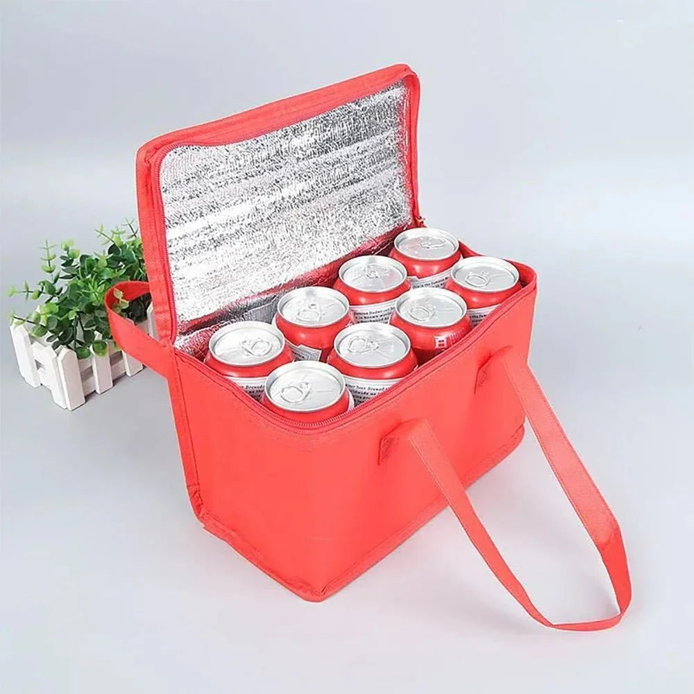 Portable Lunch Cooler Bag Folding Insulation Picnic Ice Pack
