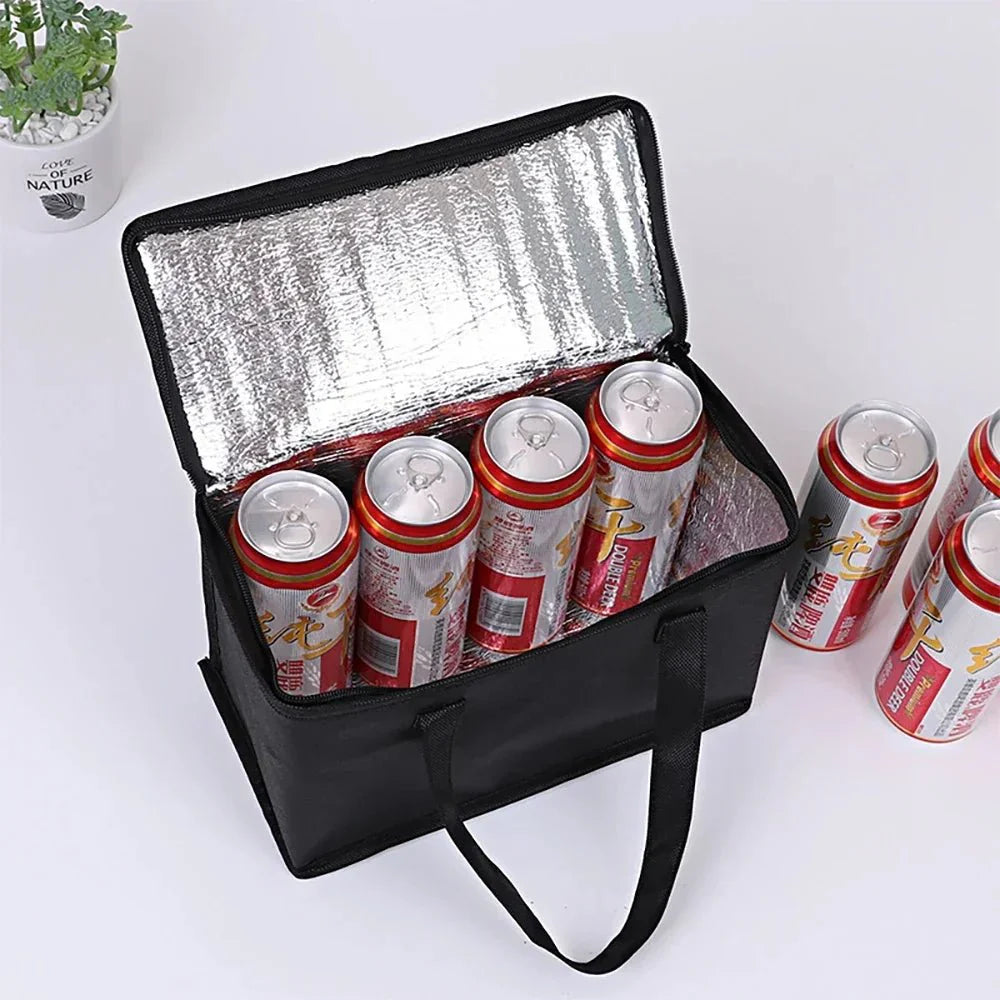 Portable Lunch Cooler Bag Folding Insulation Picnic Ice Pack