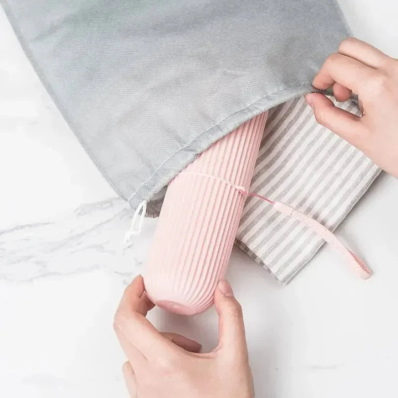 Portable Toothbrush Cup – Travel Toothpaste Holder and Toiletry Storage Case Organizer
