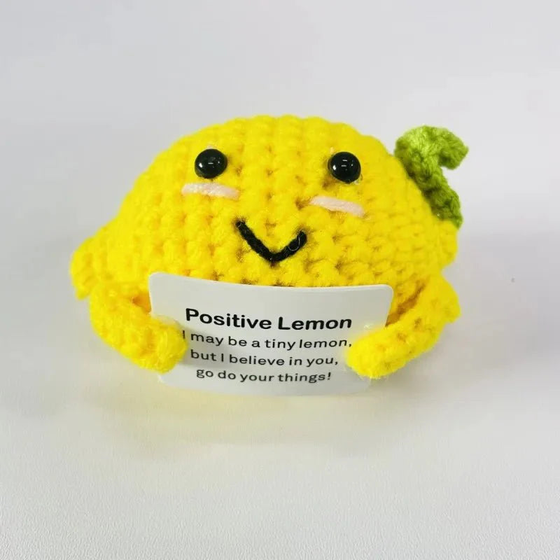 Positive Energy Potato Hug Doll – Mini Handmade Plush with Card