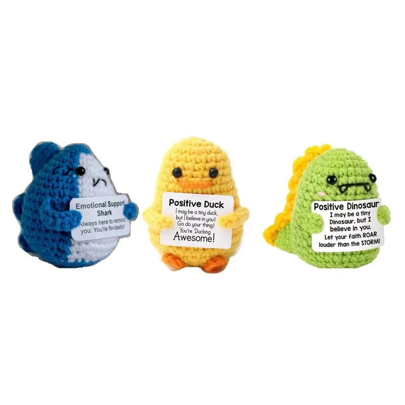 Positive Energy Potato Hug Doll – Mini Handmade Plush with Card