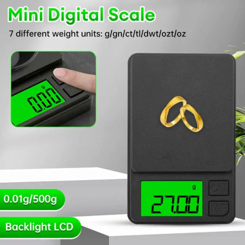 Mini Digital Pocket Scale | Portable Precision Scale for Jewelry, Kitchen, and Travel