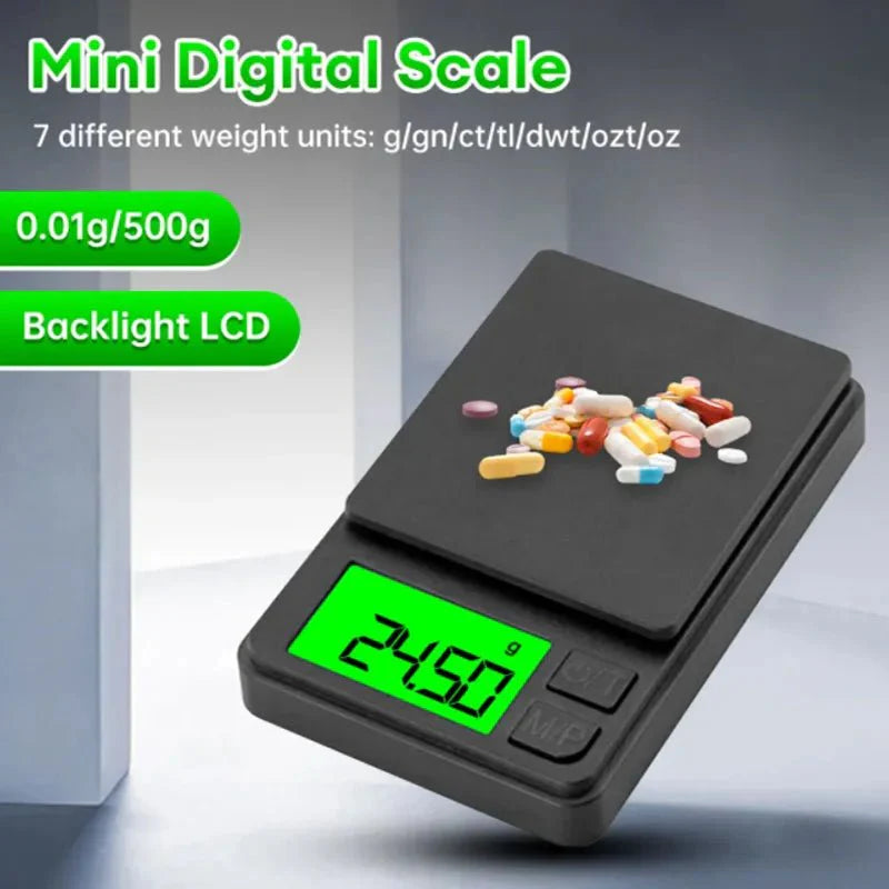 Mini Digital Pocket Scale | Portable Precision Scale for Jewelry, Kitchen, and Travel