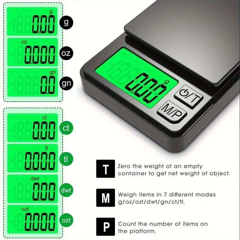 Mini Digital Pocket Scale | Portable Precision Scale for Jewelry, Kitchen, and Travel