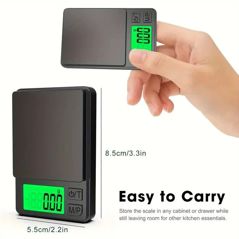 Mini Digital Pocket Scale | Portable Precision Scale for Jewelry, Kitchen, and Travel
