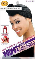 PREMIUM VELVET LADY DU-RAG BLACK 9003