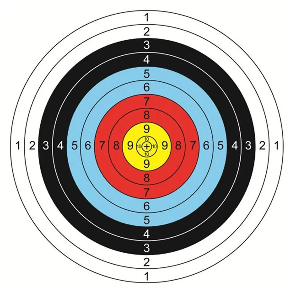 Professional Archery Target Papers – 10-Pack Full-Ring | 40x40 cm Training Sheets