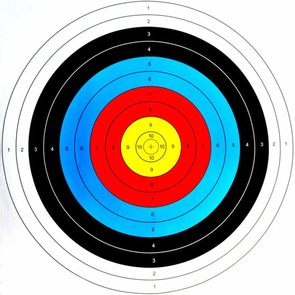 Professional Archery Target Papers – 10-Pack Full-Ring | 40x40 cm Training Sheets