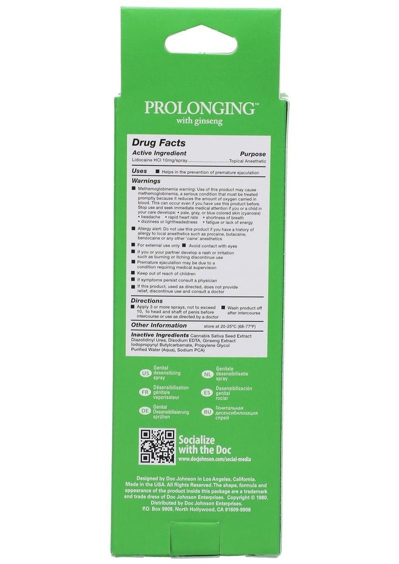Prolonging Delay Spray with Ginseng for Men