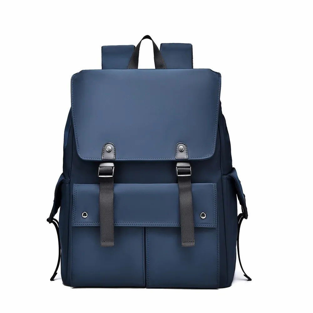 PU Leather Multi-Pockets Adjustable Strap Backpack Bag