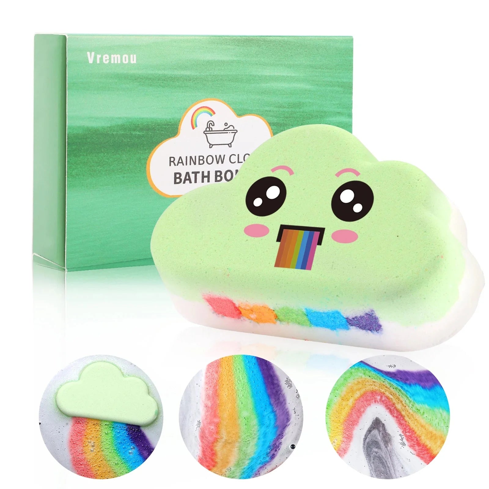 Rainbow Bath Bombs – Handmade Organic Fizzy Bubble Bath
