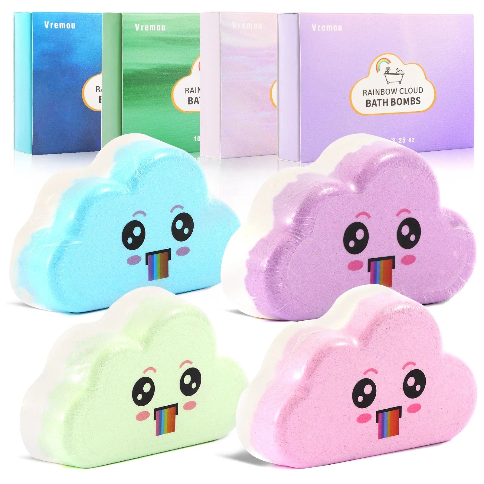 Rainbow Bath Bombs – Handmade Organic Fizzy Bubble Bath