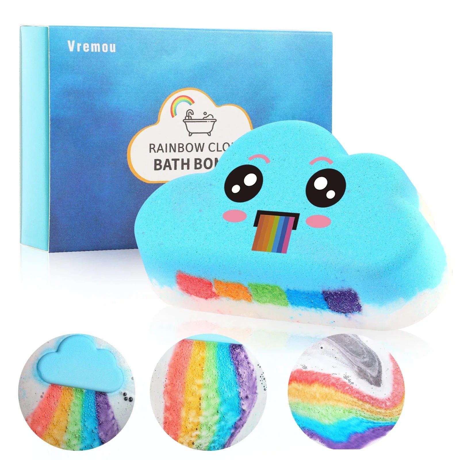 Rainbow Bath Bombs – Handmade Organic Fizzy Bubble Bath
